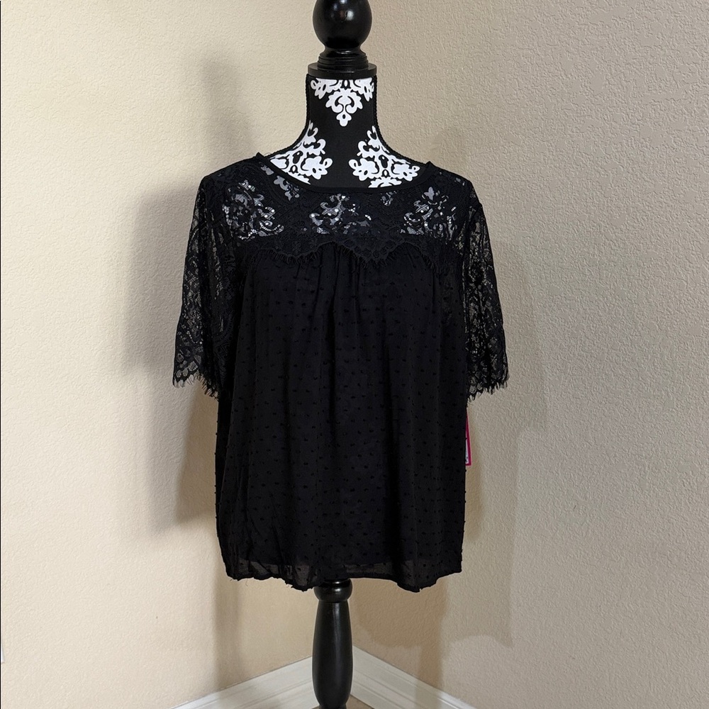 Xhilaration Black Lace Blouse